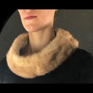 Vintage - REAL FUR collar With Hook-Eye Closures